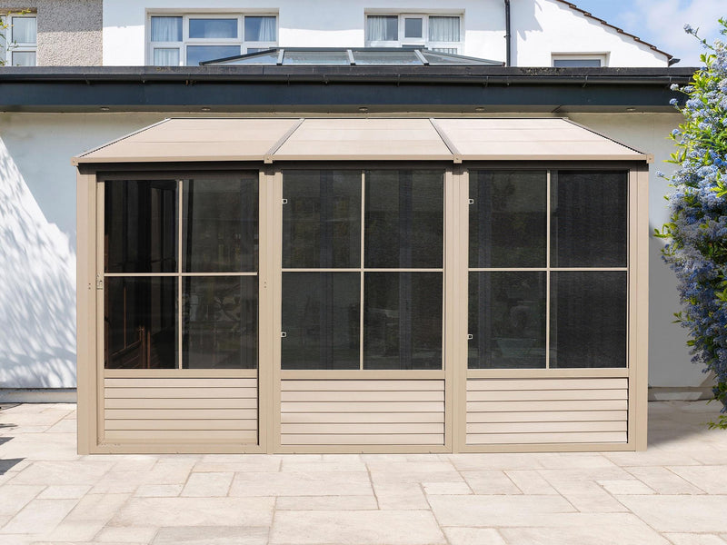 Gazebo Penguin Florence - Wall Mounted Solarium 10x12 Metal Roof