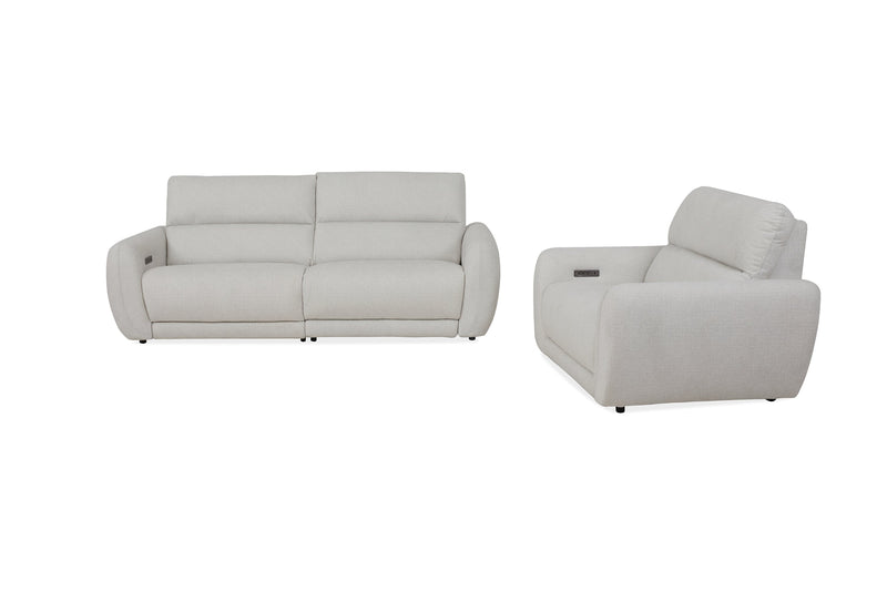 Cindy Crawford Home Kailyn 54\" Fabric Power Reclining Chair with Power Headrest - Beige 