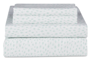 Kort & Co. Mark 4-Piece Queen Sheet Set - Blue and White
