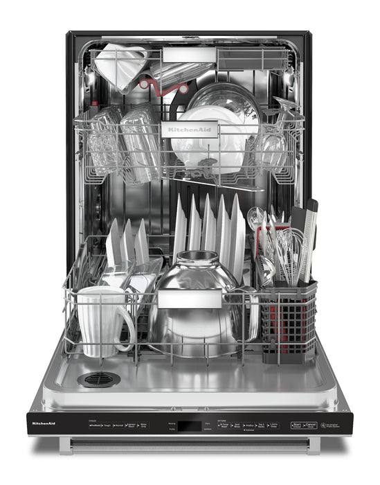 KitchenAid 24\" 44 dBA Top-Control Dishwasher with LED Lighting - KDTM804KPS
