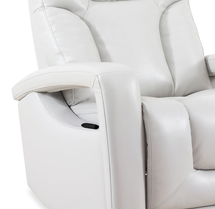 Kenzo 35\" Faux Leather Swivel Glider Reclining Chair - Fog Grey