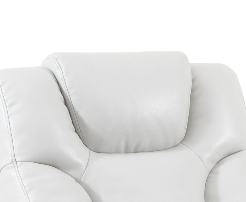 Kenzo 35\" Faux Leather Swivel Glider Reclining Chair - Fog Grey