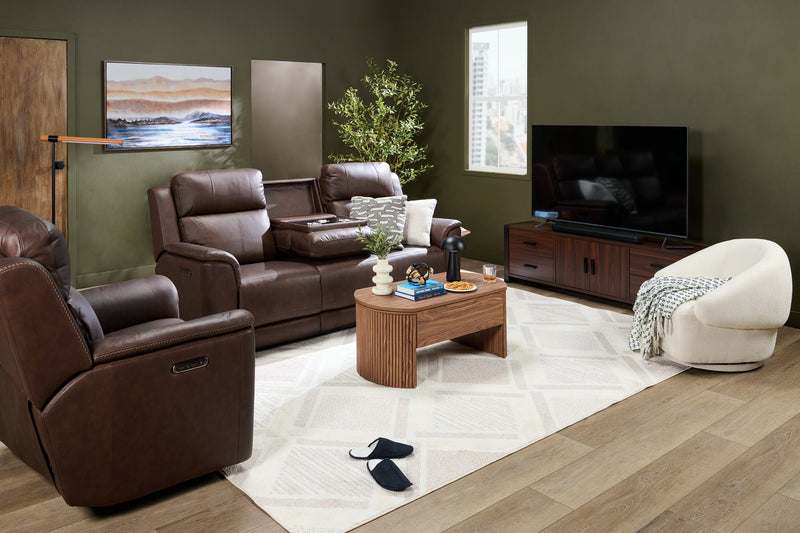 Ashton 70\" Modern TV Stand with Storage and Cable Management for TVs up to 80\"- Dark Walnut and Espresso