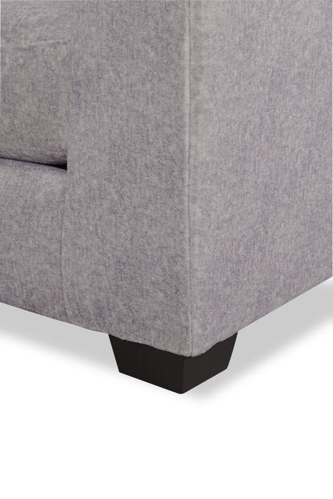 Made in Canada Koda 2-Piece Left-Facing Chenille Fabric Sectional with Reversible Cushions - Plush Paloma Grey