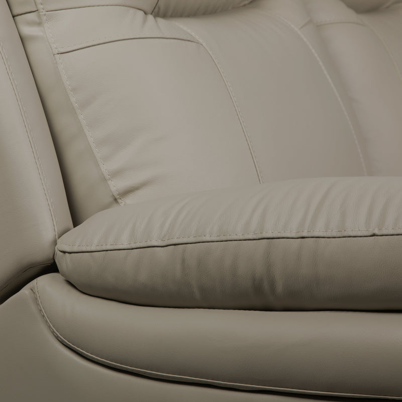 Kora Genuine Leather Power Recliner Beige The Brick