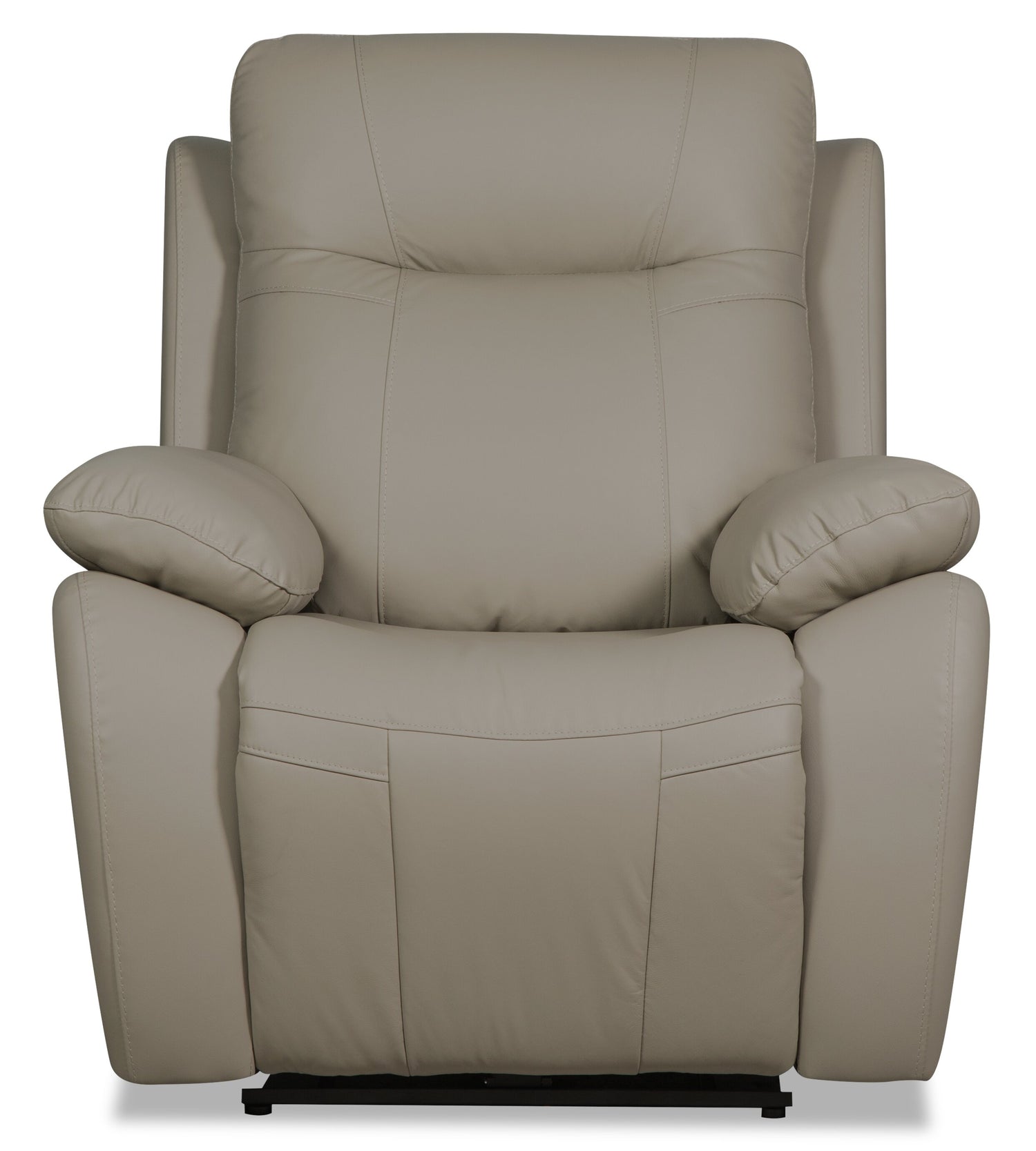 Kora Genuine Leather Power Recliner Beige The Brick