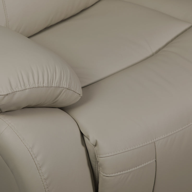 Kora Genuine Leather Power Reclining Sofa Beige The Brick