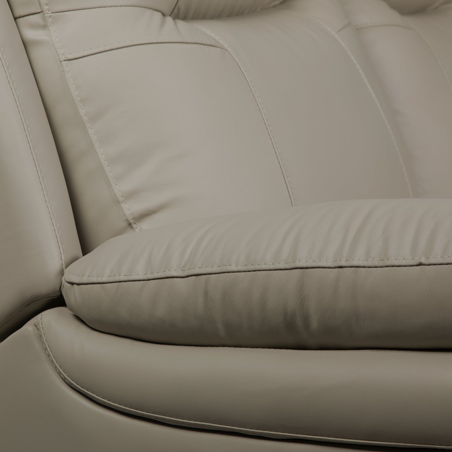 Kora 83" Beige Genuine Leather Power Reclining Sofa with USB Ports