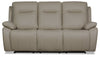 Kora Genuine Leather Power Reclining Sofa - Beige
