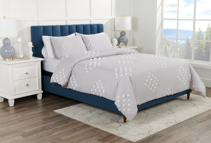 Lake 3-Piece Queen Comforter Set - Grey