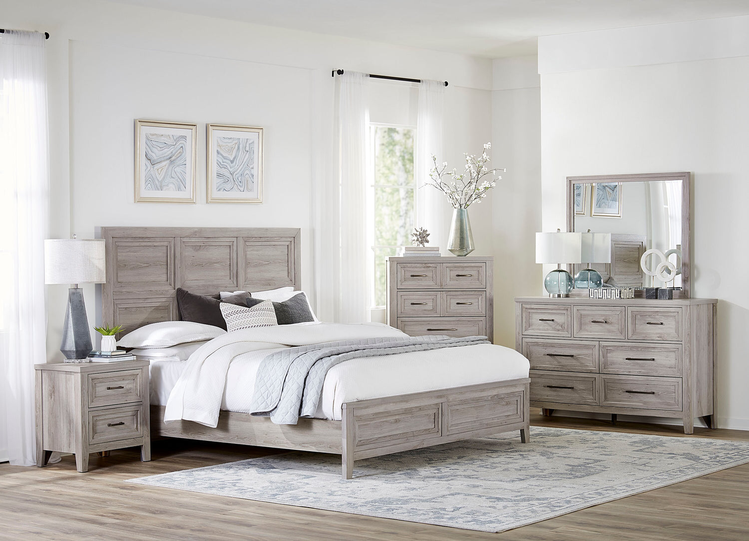 Grey king size bedroom set discount
