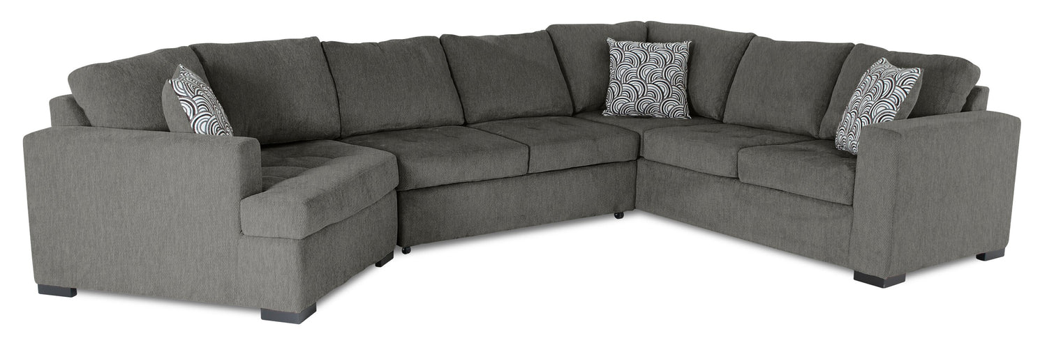 Made in Canada Legend 3 Piece Left Facing Chenille Fabric Cuddler S. The Brick