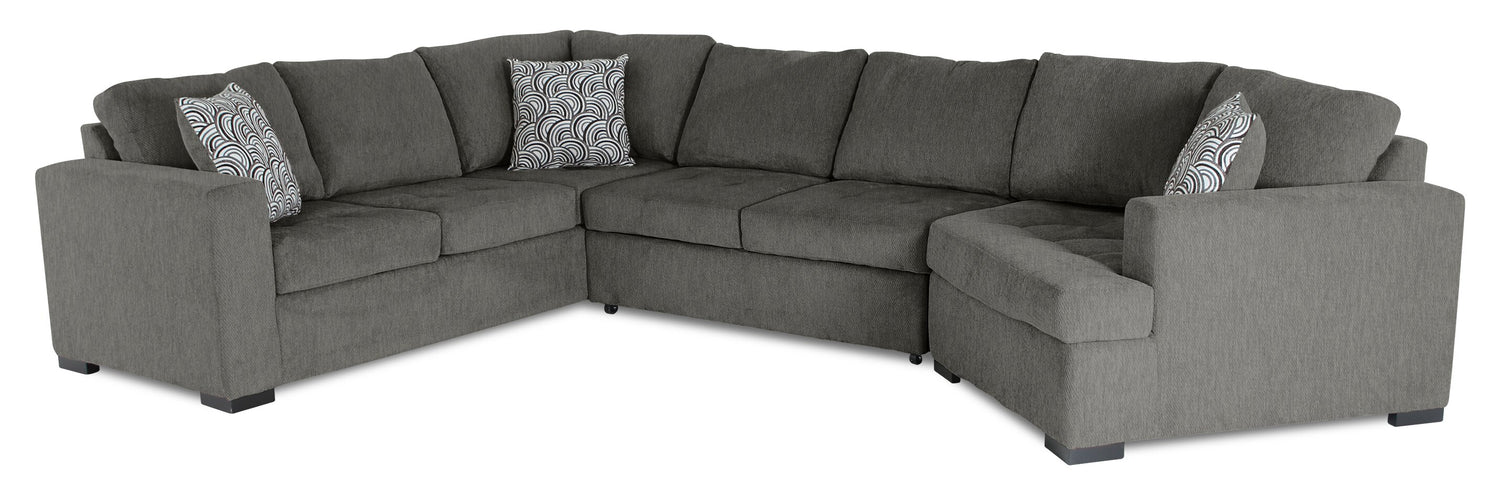 Made in Canada Legend 3 Piece Right Facing Chenille Fabric Cuddler The Brick