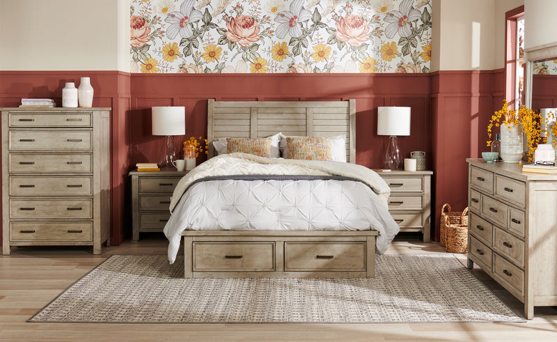 Levi Bedroom Chest of Drawers, 6-Drawer, 39\"W x 56\"H, Wood - Drift Grey