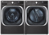 LG 6 Cu. Ft. Front-Load Washer and 9 Cu. Ft. Electric Dryer - Black Steel