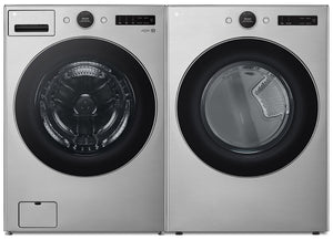 LG 5.2 Cu. Ft. Front-Load Washer and 7.4 Cu. Ft. Electric Dryer with TurboSteam®
