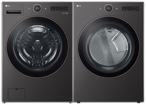LG 5.8 Cu. Ft. Front-Load Washer and 7.4 Cu. Ft. Electric Dryer with TurboSteam®