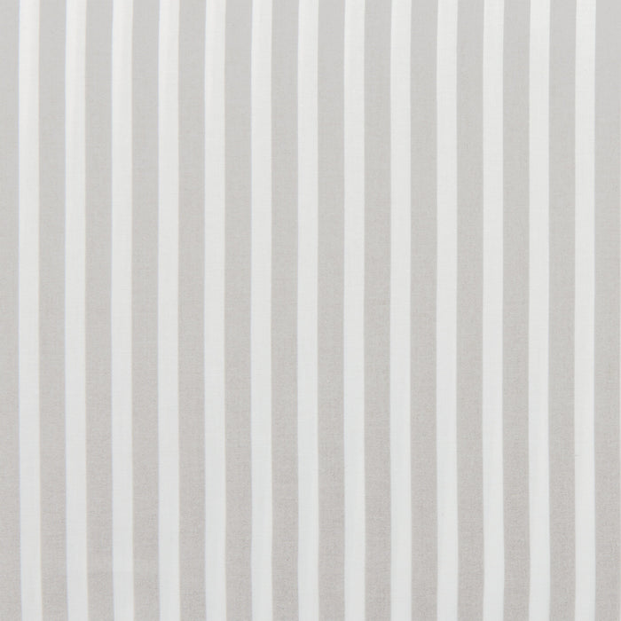 Striped 4-Piece Full Cotton Sheet Set - Light Grey