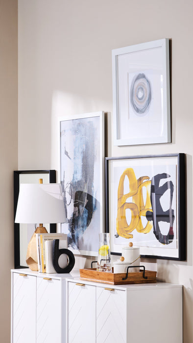 Lottie 28.5\" 2-Door Accent Cabinet - Glossy White