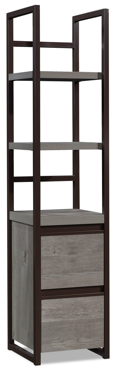 Manhattan Gate 16.54" Commercial Grade Bookcase - Mystic Oak|Bibliothèque Manhattan Gate de 16,54 po de qualité commerciale - chêne mystique