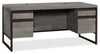 Manhattan Gate 65.98\" Commercial Grade Executive Office Desk with 4-Drawers - Mystic Oak