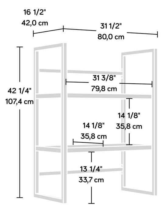Manhattan Gate 31.5\" Commercial Grade 2-Shelf Utility Hutch - Mystic Oak
