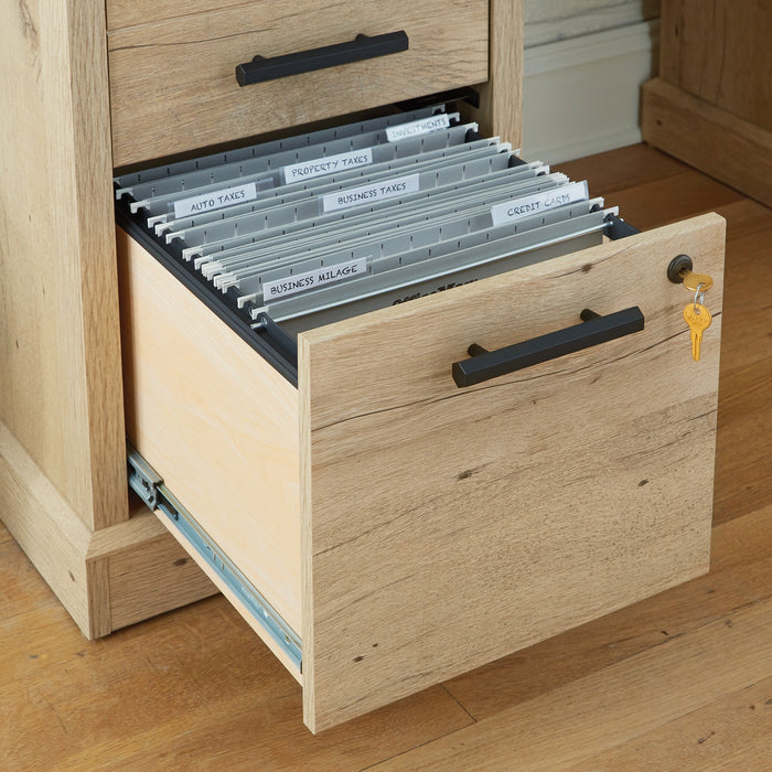 Mason Peak 59.06\" Commercial Grade 6-Drawer Credenza Office Desk - Prime Oak