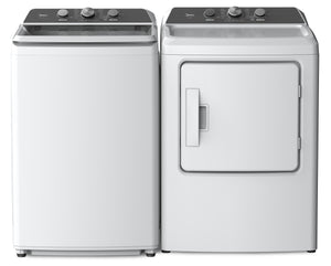 Midea 4.3 Cu. Ft. Top-Load Washer and 6.7 Cu. Ft. Electric Dryer - White 