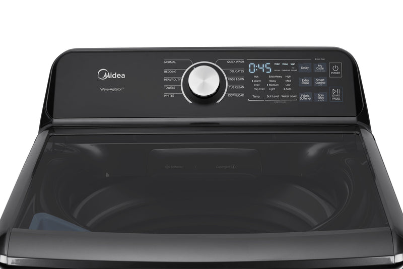 Midea 5.2 Cu. Ft. Top Load Impeller Washer – Black - MLTW52M2BGG