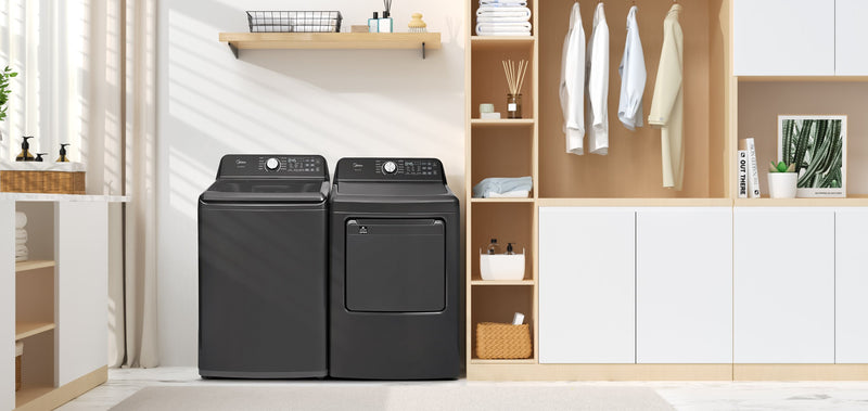 Midea 5.2 Cu. Ft. Top Load Impeller Washer – Black - MLTW52M2BGG