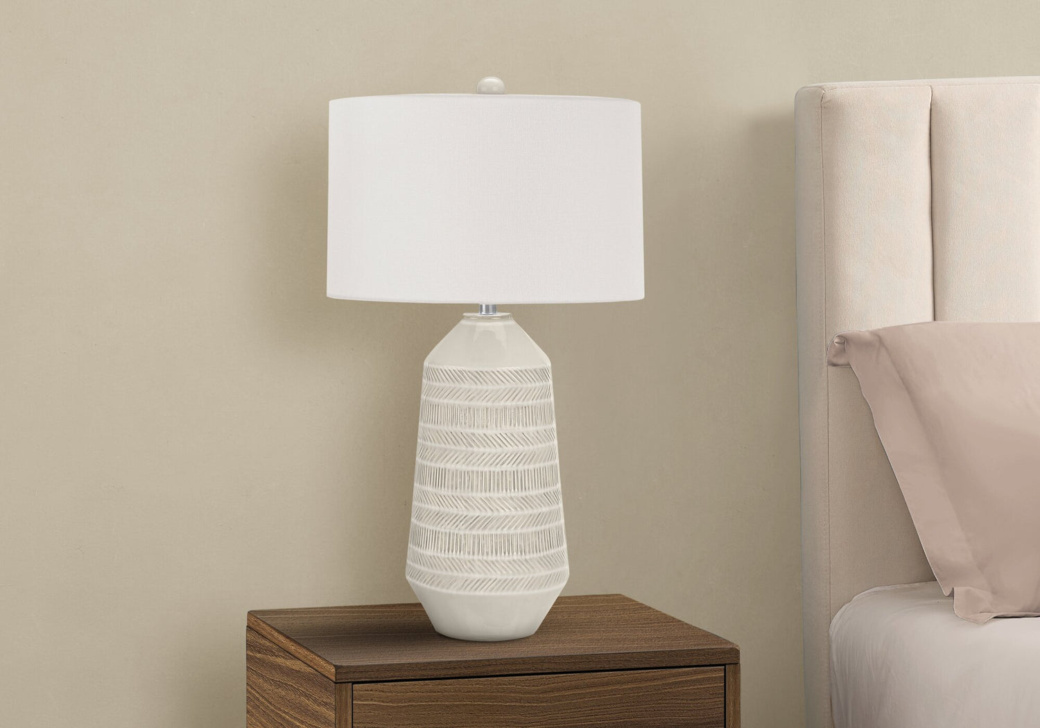 33" Cream Ceramic Table Lamp - The Brick