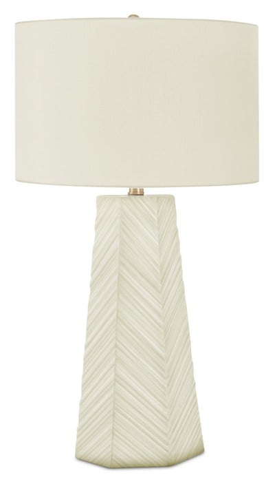29" White Ceramic Table Lamp|Lampe de table de 29 po en céramique blanche