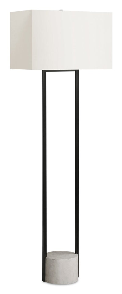 62" Black Metal Modern Floor Lamp|Lampe à pied moderne de 62 po en métal noir