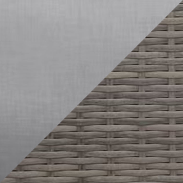 Naples Outdoor Patio Chair - Hand-Woven Resin Wicker, UV & Weather Resistant - Natural/Grey