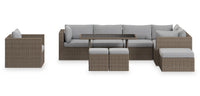Naples 10-Piece Patio Set - Grey 