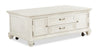Newman  50\" Traditional Lift Top Coffee Table with Storage and Casters - Alabaster White Pine