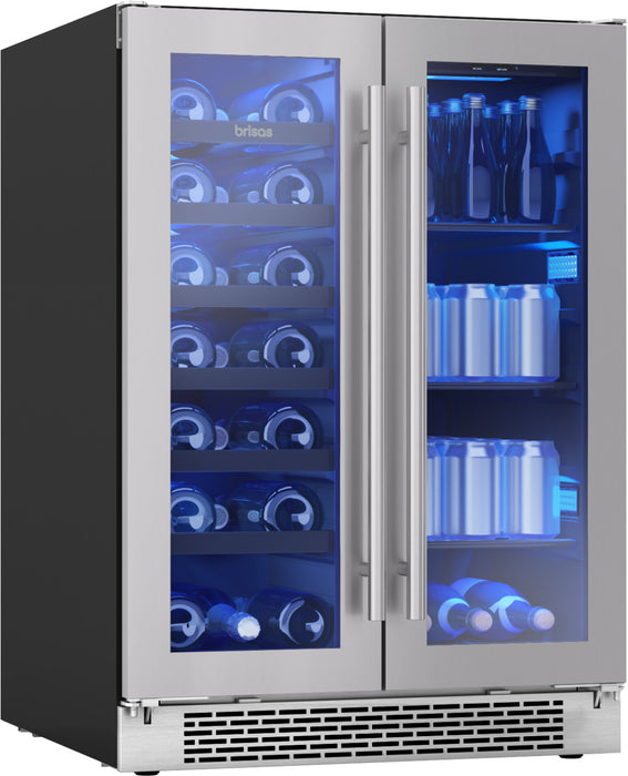 Brisas by Zephyr  24\" Wine Beverage Cooler - Stainless Steel - BWB24C32AG