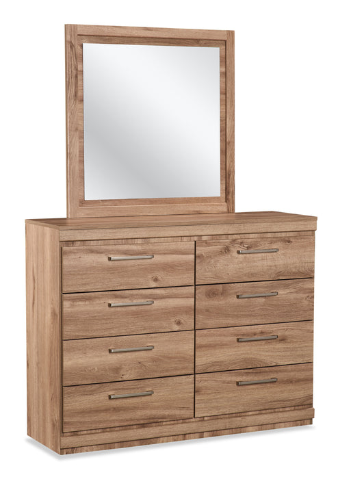 Oakley Bedroom Dresser Mirror, Made in Canada - Natural
