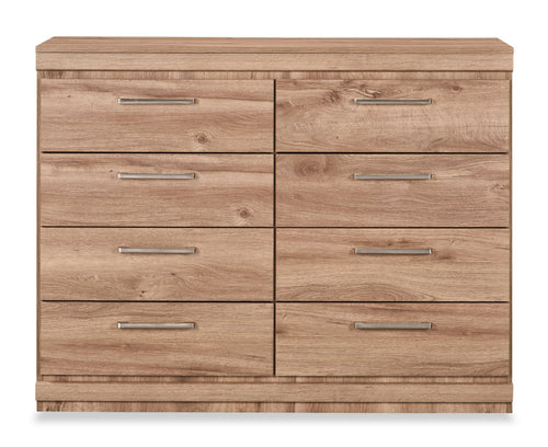 Oakley Bedroom 8-Drawer Dresser, 49"W x 37"H, Made in Canada - Natural 