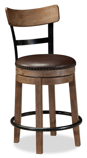 Otis Counter-Height Swivel Stool - Brown