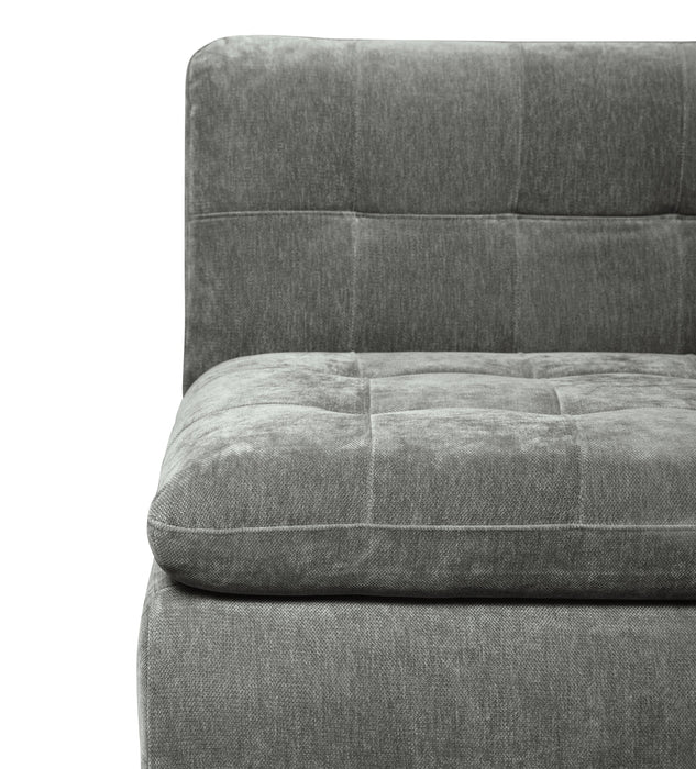 Scott Living Plaza Modular 4-Piece Fabric Sectional with Ottoman - Grey