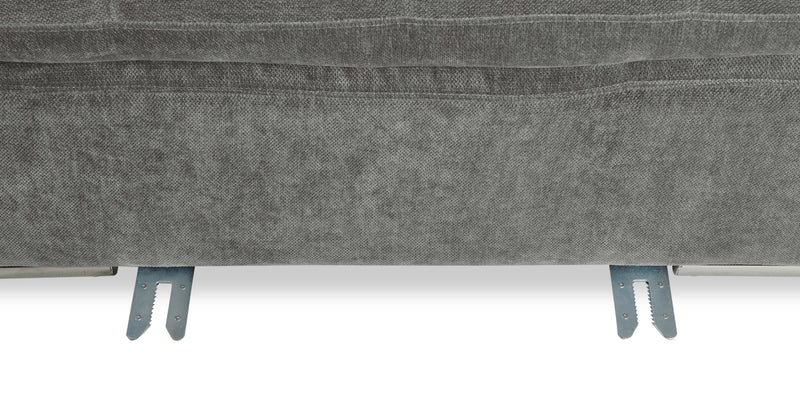 Scott Living Plaza Modular 7-Piece Fabric Sectional with Storage Console and Dual Cupholders - Grey