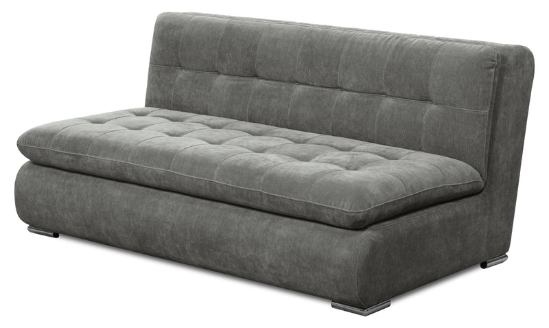 Scott Living Plaza Modular 7-Piece Fabric Sectional with Storage Console and Dual Cupholders - Grey
