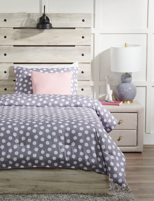 Portia 4-Piece Full Comforter Set - Grey