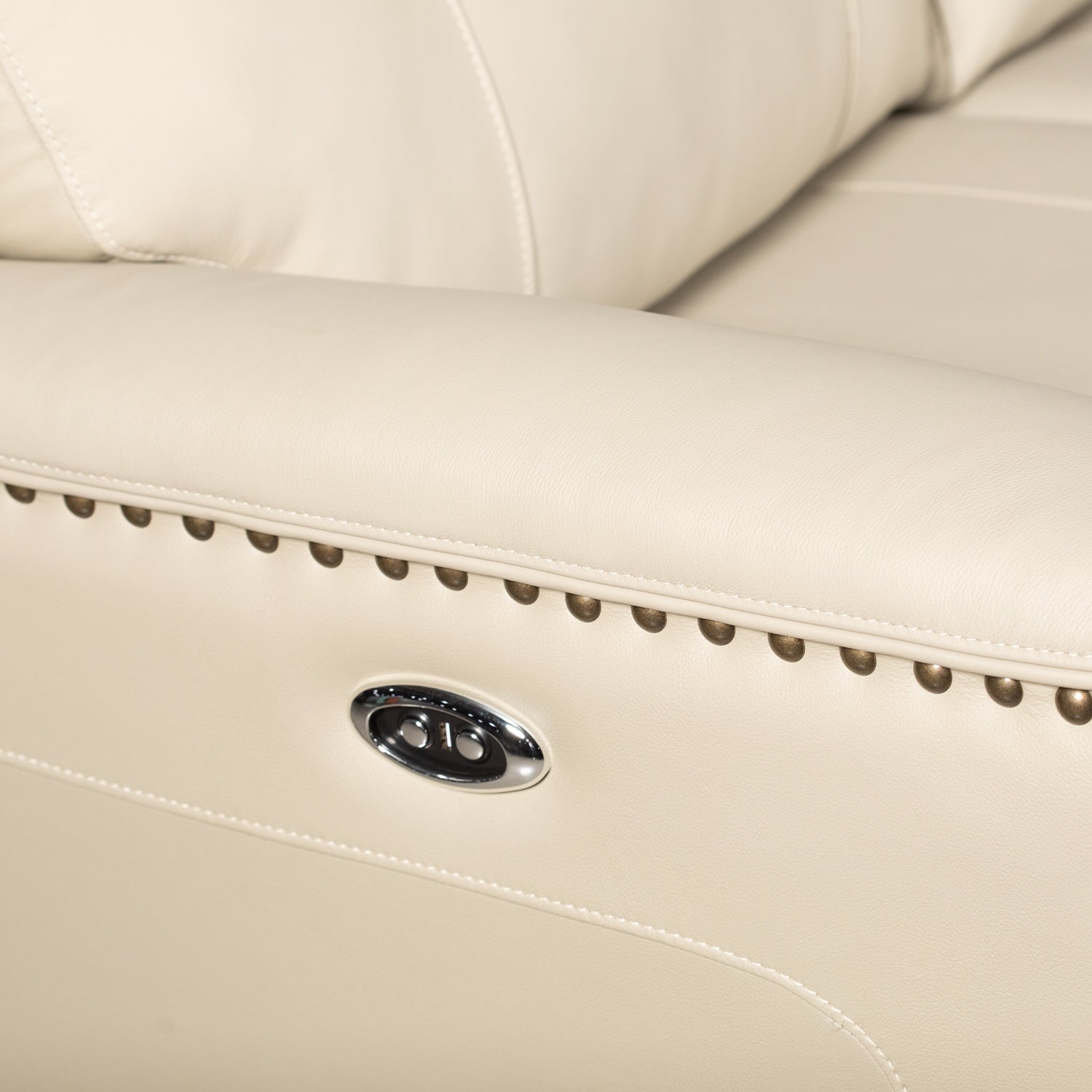 Quincy Genuine Leather Reclining Loveseat Beige The Brick