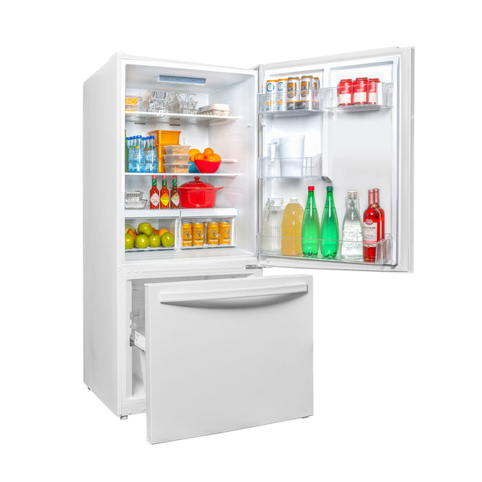 Danby Designer 29.5\" 18.7 Cu. Ft. Bottom Mount Apartment Fridge - White - DBM187E1WDB