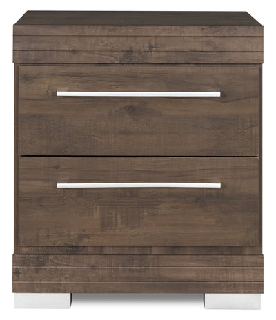 Riley Bedside 2-Drawer Nightstand, 21"W x 24"H, Made in Canada - Grey | Table de nuit Riley de 21 po (L) x 24 po (H) à 2 tiroirs, fabriquée au Canada - grise
