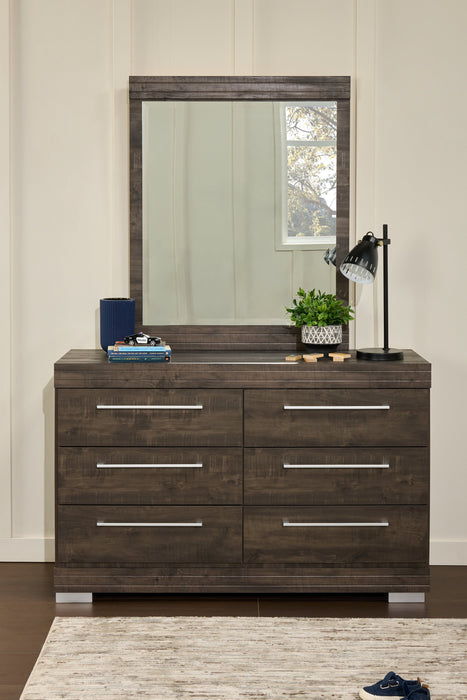 Riley Bedroom 6-Drawer Dresser, 49\"W x 31\"H, Made in Canada - Grey