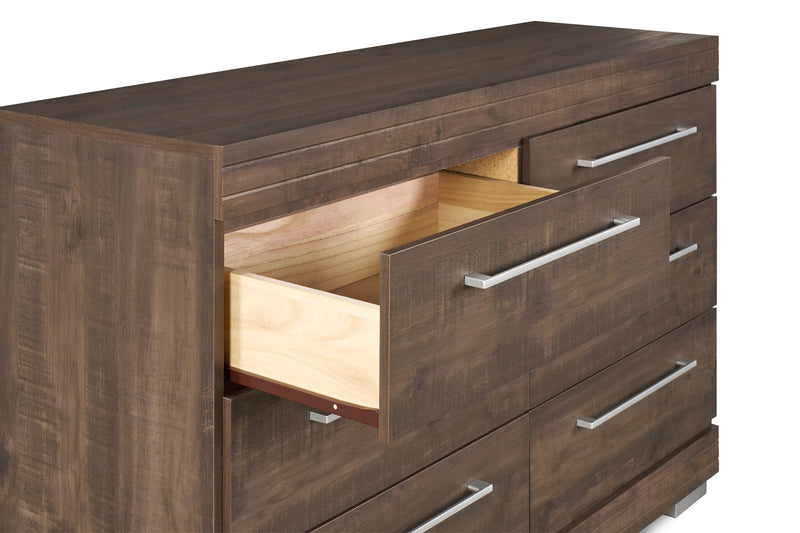 Riley Bedroom 6-Drawer Dresser, 49\"W x 31\"H, Made in Canada - Grey
