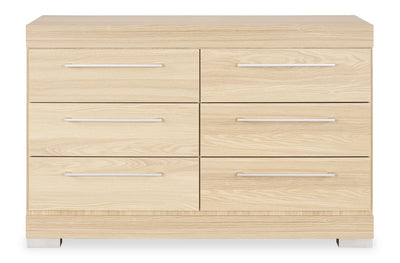 Riley Bedroom 6-Drawer Dresser, 49"W x 31"H, Made in Canada - Natural | Commode de chambre à coucher Riley de 49 po (L) x 31 po (H) à 6 tiroirs, fabriquée au Canada - naturelle